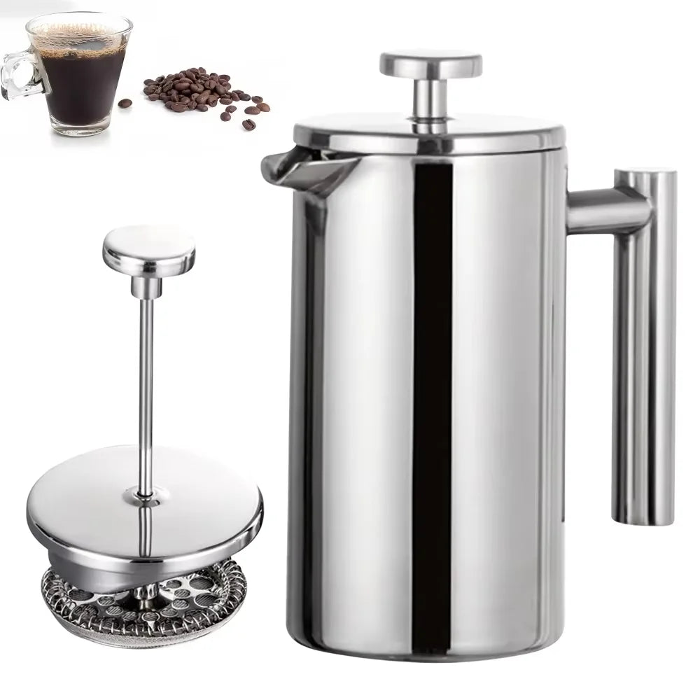 Stainless Steel Coffee French Press Jug – Durable & Stylish Brew Maker