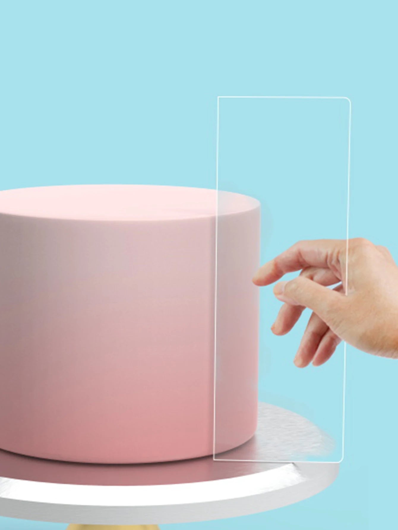Acrylic Cake Scraper – Transparent Baking Spatula for Decorating and Smoothing Cakes