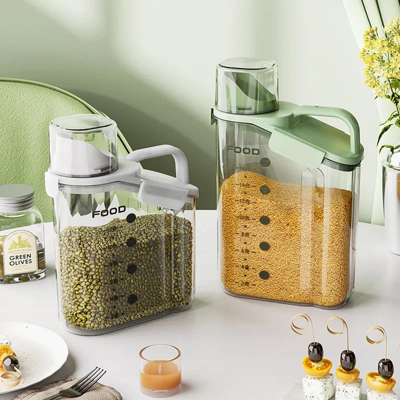 Airtight Food Storage Container with Pour Spout & Measuring Cup – Cereal & Grain Dispenser