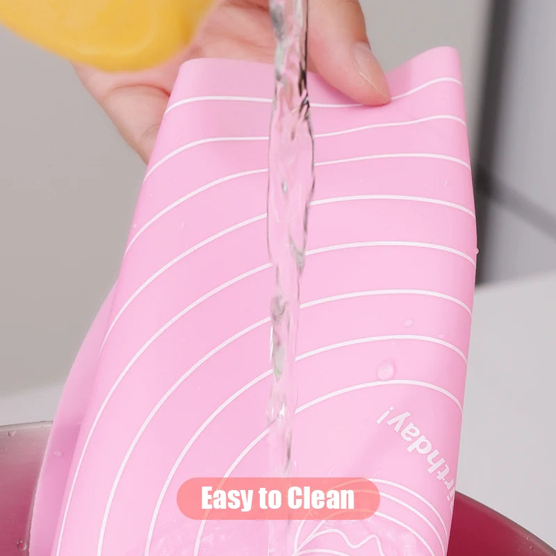 Silicone Cake Turntable Mat – Non-Stick Baking Mat with Size Guide, Heat Resistant Baking Tool