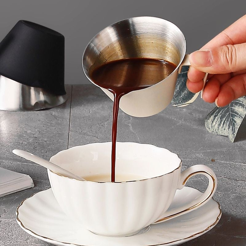 100ml Stainless Steel Espresso Extraction Cup – Coffee Cup with Scale for Home or Café Use