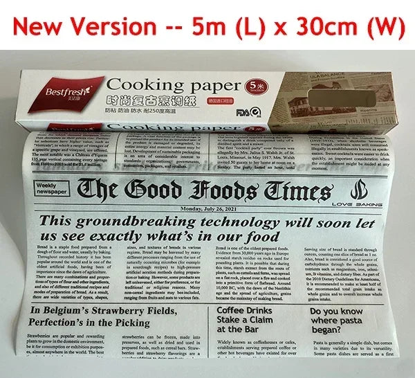 Non-Stick Parchment Baking Sheets – Tear-to-Size Oven Paper for Cooking & Food Wrapping