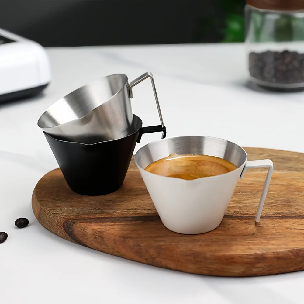 100ml Stainless Steel Espresso Extraction Cup – Coffee Cup with Scale for Home or Café Use