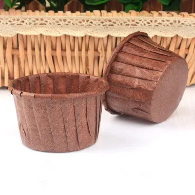50pcs Gold Muffin Cupcake Liners – Oilproof Baking Cups for Weddings, Parties and Events