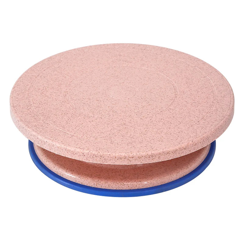 Macaron Rotating Cake Turntable – 11" Revolving Stand for Cake Decorating and Baking