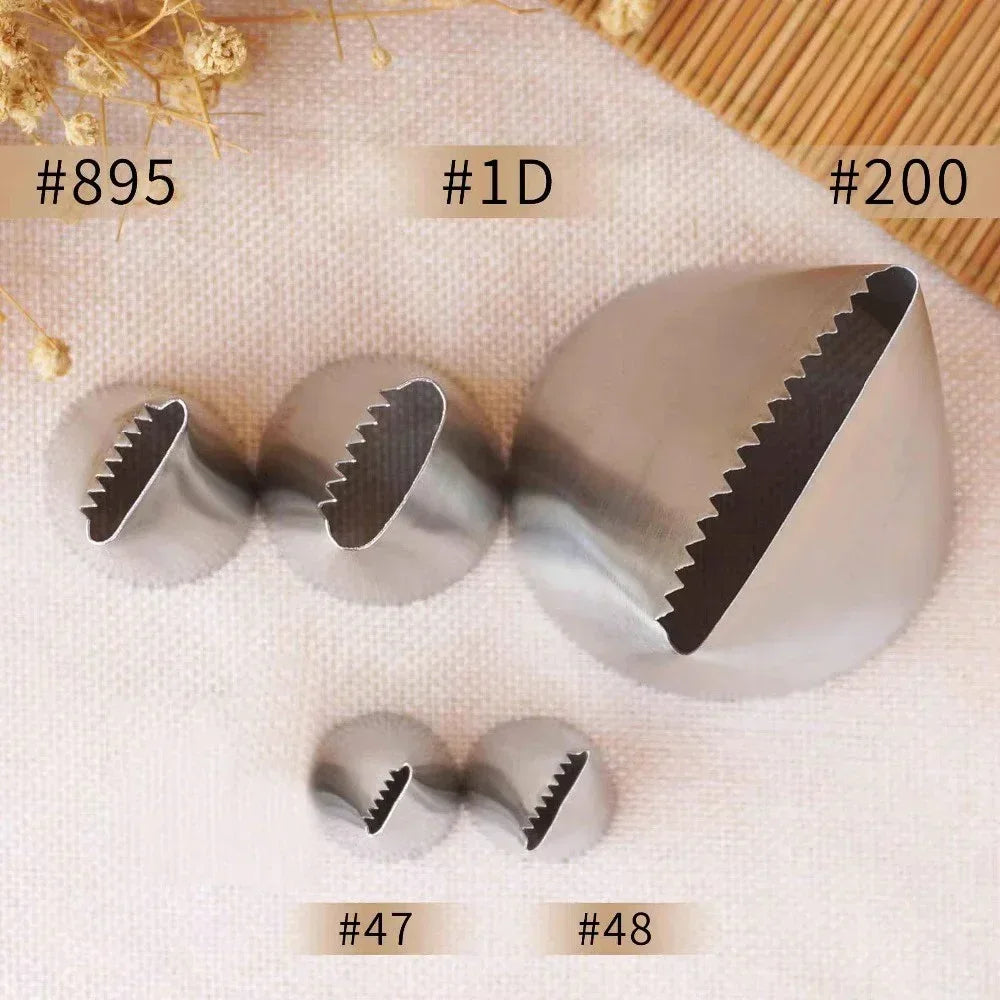 Basket Weave Icing Nozzles – Stainless Steel Piping Tips for Cake & Cupcake Decorating