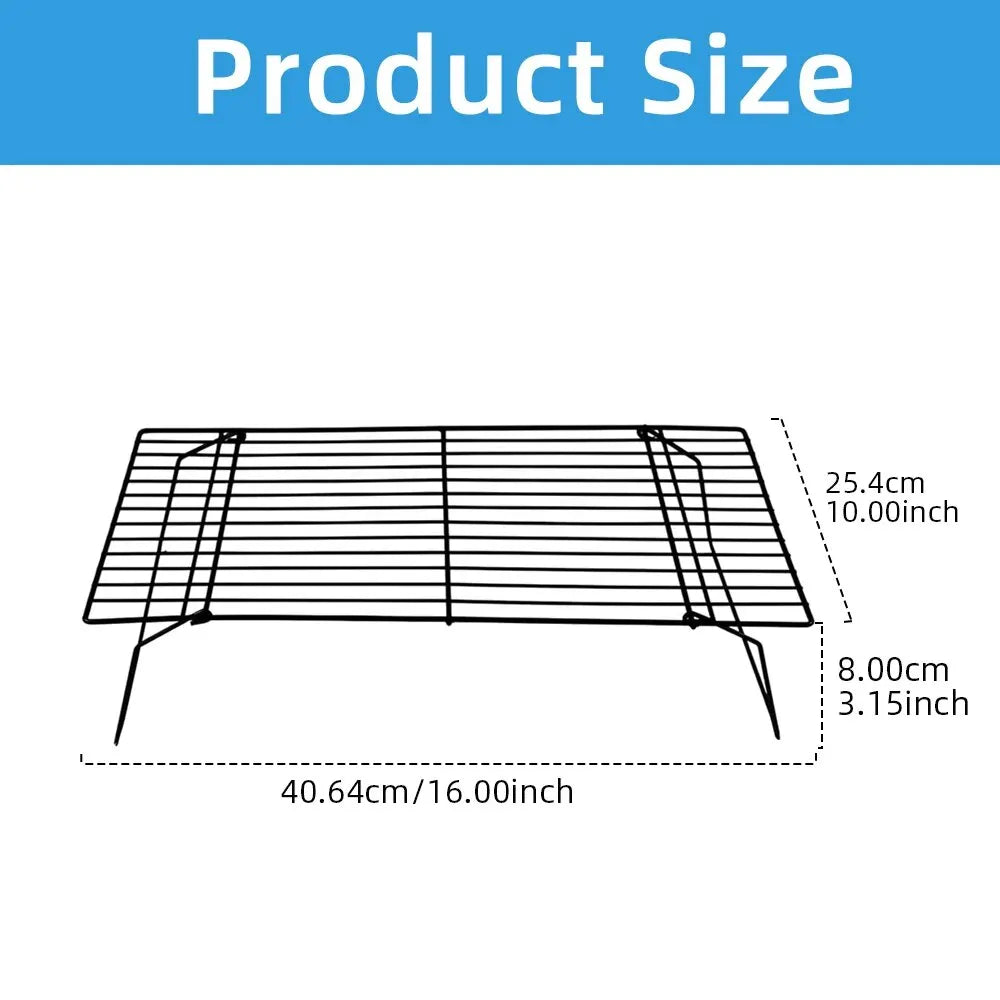 3pc Stainless Steel Cooling & Baking Rack – Non-stick Grid Tray for Cookies, Bread, Pizza