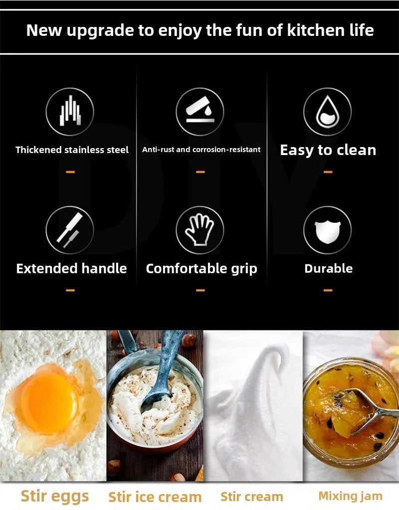 Multi-Function Stainless Steel Egg Whisk – Whisk, Mix & Decorate with Ease