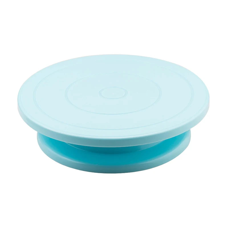 Macaron Rotating Cake Turntable – 11" Revolving Stand for Cake Decorating and Baking