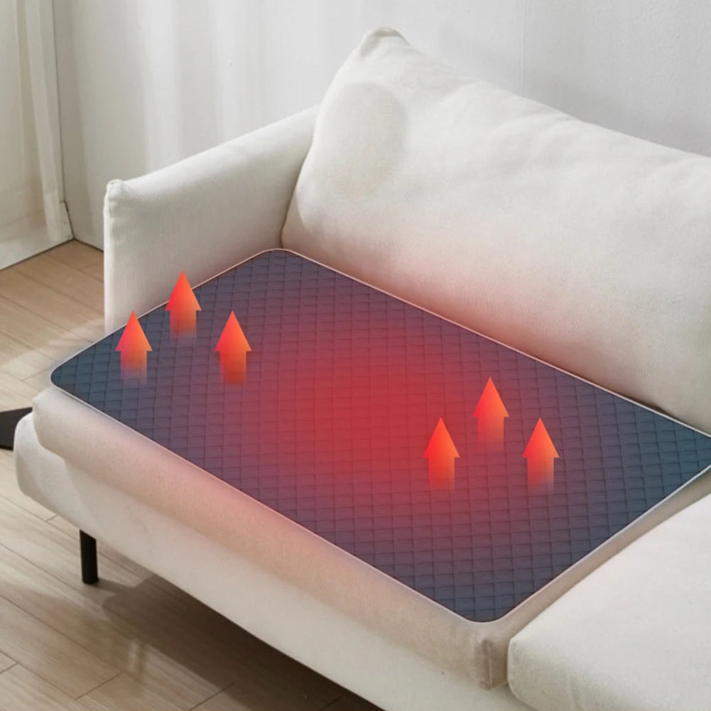 USB Heated Seat Cushion – 4-Zone Electric Mat for Camping, Office & Outdoor Warmth