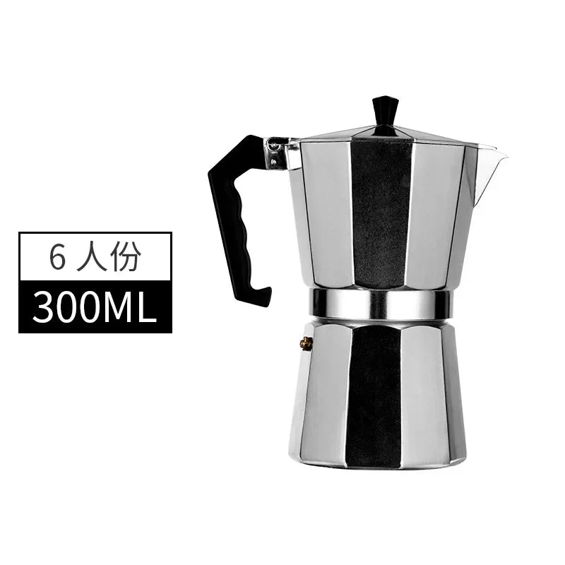 600ml Moka Coffee Pot – Italian-Style Aluminium Espresso Maker for Stove-Top Brewing