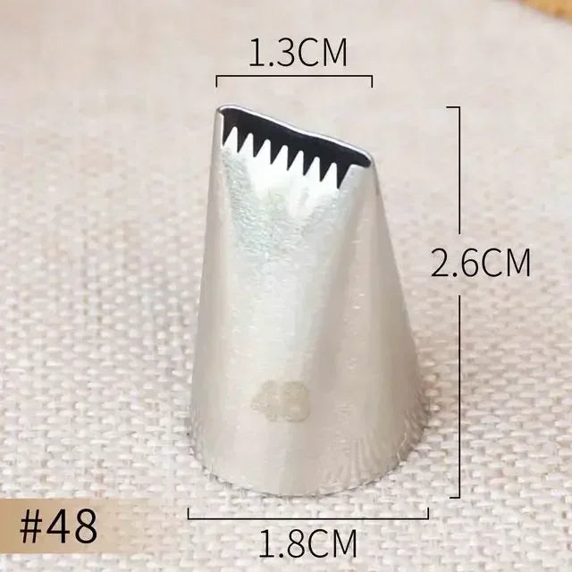 Basket Weave Icing Nozzles – Stainless Steel Piping Tips for Cake & Cupcake Decorating