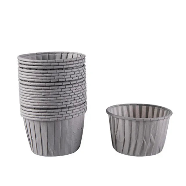 50pcs Gold Muffin Cupcake Liners – Oilproof Baking Cups for Weddings, Parties and Events
