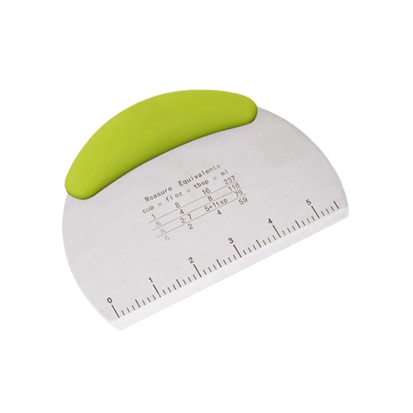 Stainless Steel Flour and Dough Cutter with Scale – Kitchen Scraper for Baking and Cooking