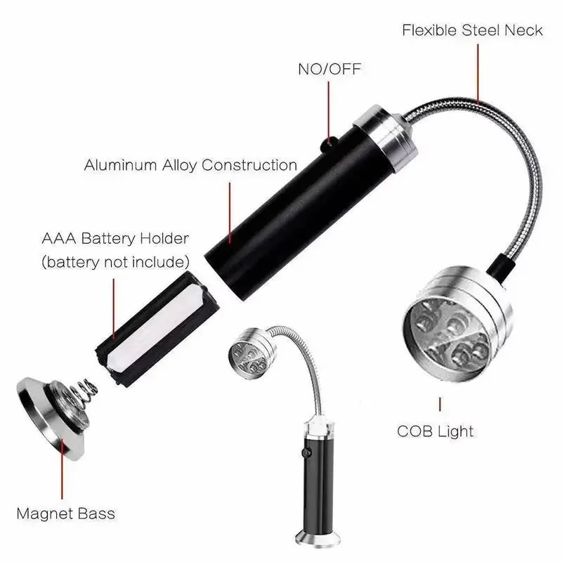 Magnetic BBQ Grill Light – 360° Adjustable LED Lamp for Outdoor Grilling & Heat Resistance