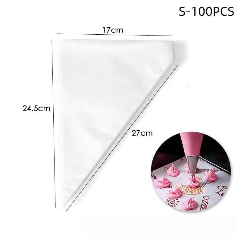 20-100pc Disposable Piping Bags – Icing & Cream Bags for Cake and Pastry Decorating 2