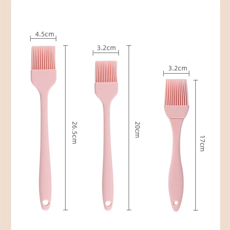 Short or Long Silicone Baking Oil Brush – Heat Resistant Pastry, Pizza and BBQ Cooking Tool