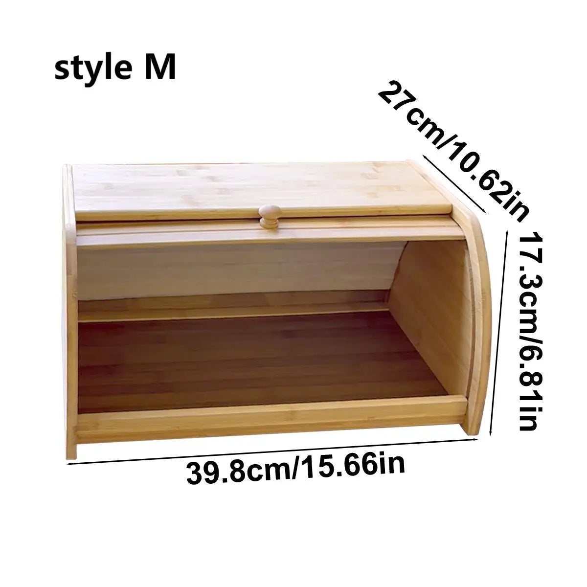 Bamboo Bread Box – Eco-Friendly Kitchen Storage for Bread, Rolls & Baked Goods