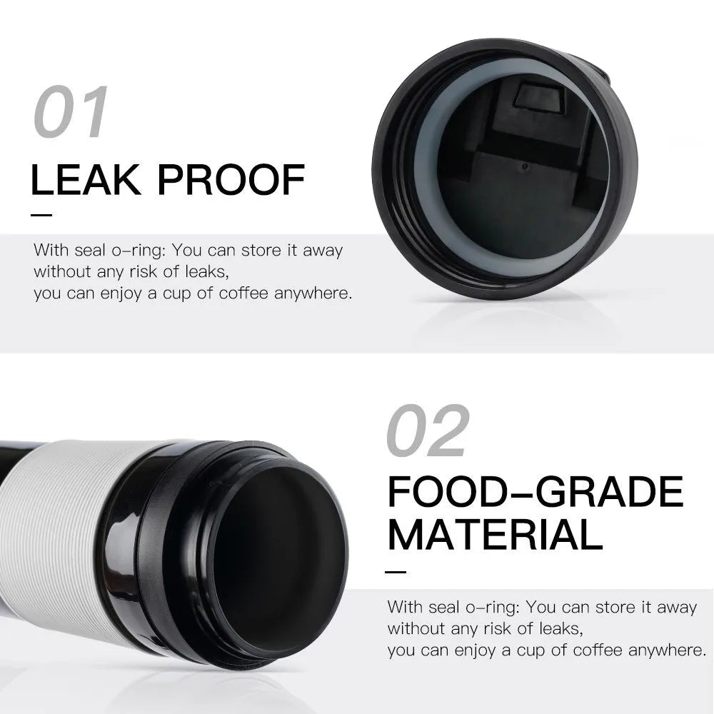 350ml Portable French Press Coffee Pot – Travel Mug with Filter for Car, Office & Camping
