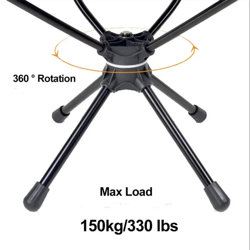 Swivel Camping Chair – Lightweight Folding Seat with Carry Bag for Hiking, Fishing & Travel