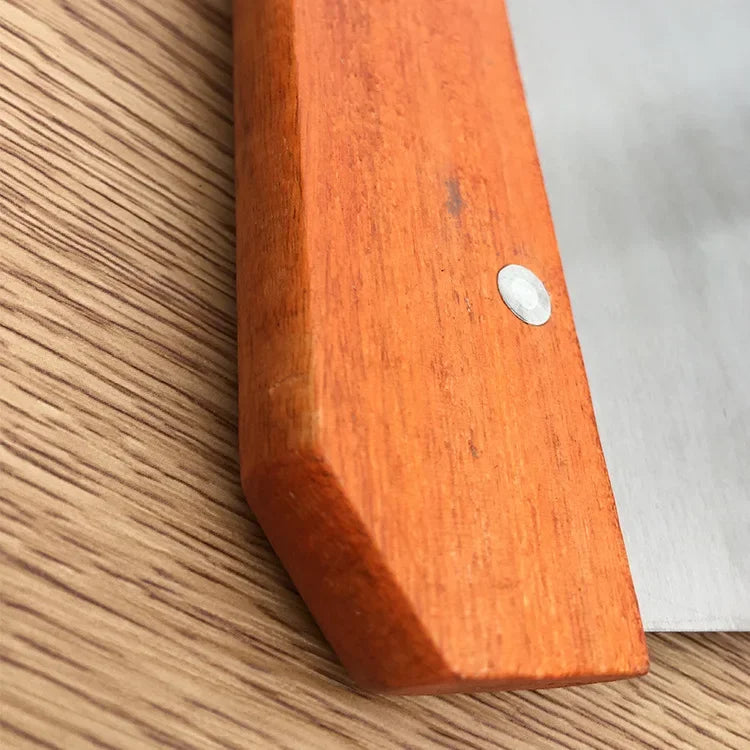 Stainless Steel Dough Scraper with Measurement Scale – Baking and Pizza Cutter Tool
