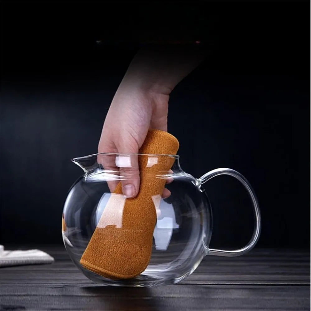 Heat Resistant Glass Teapot with Stainless Steel Infuser – 650ml, 950ml or 1300ml
