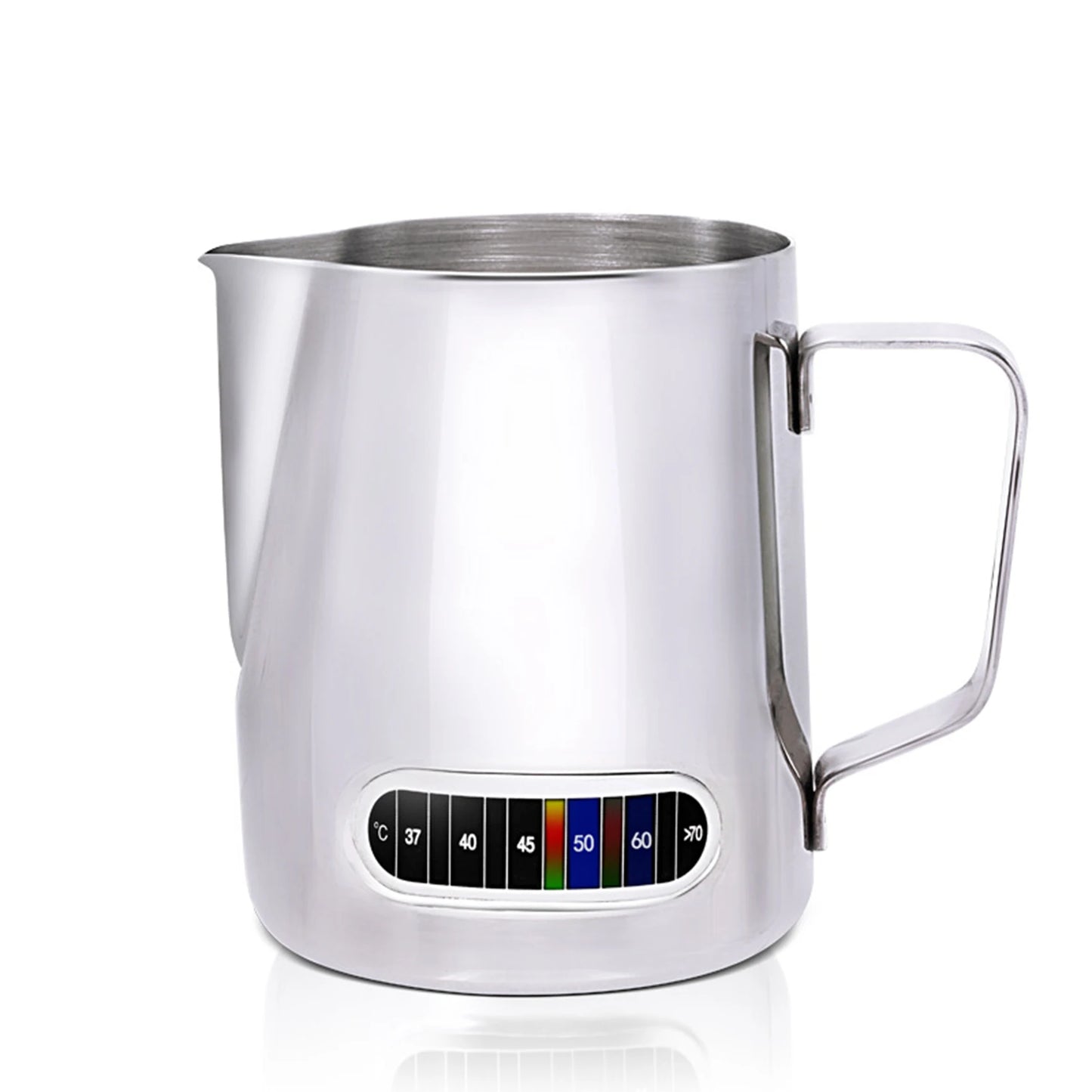 Milk Frothing Pitcher with Temperature Display – Stainless Steel Jug for Latte Art 350/600ml