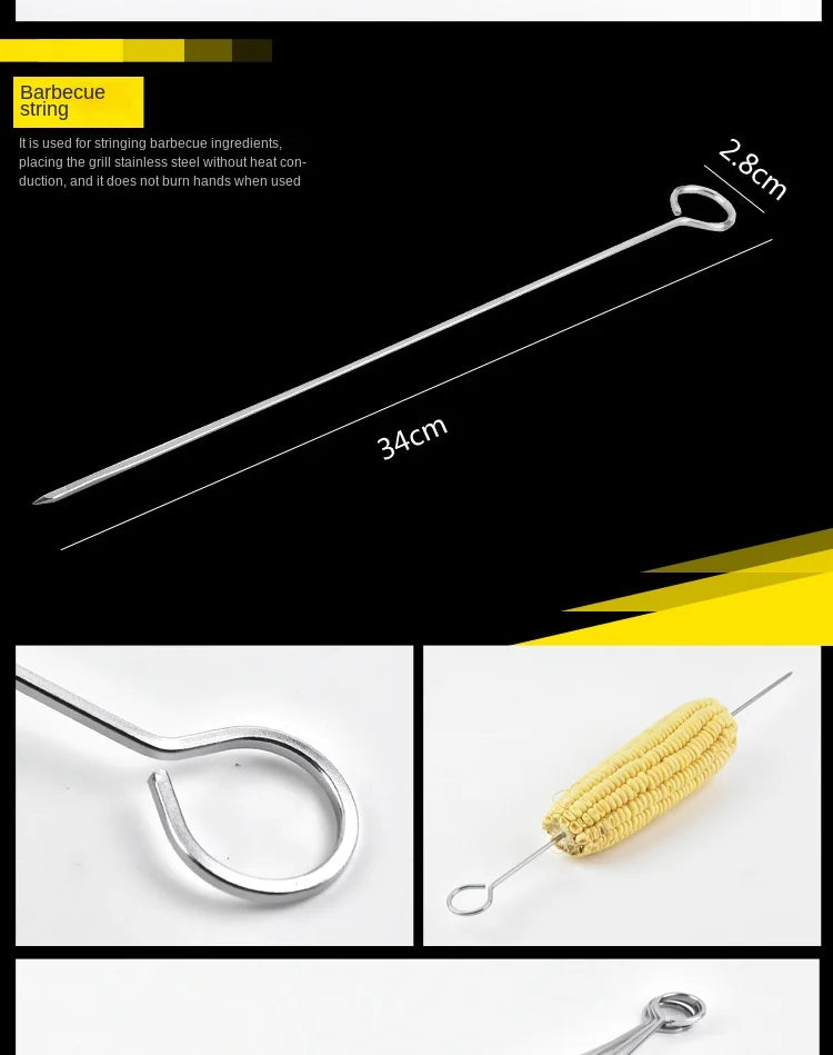 Stainless Steel BBQ Tool Set – Portable Outdoor Grill Utensils with Storage Bag