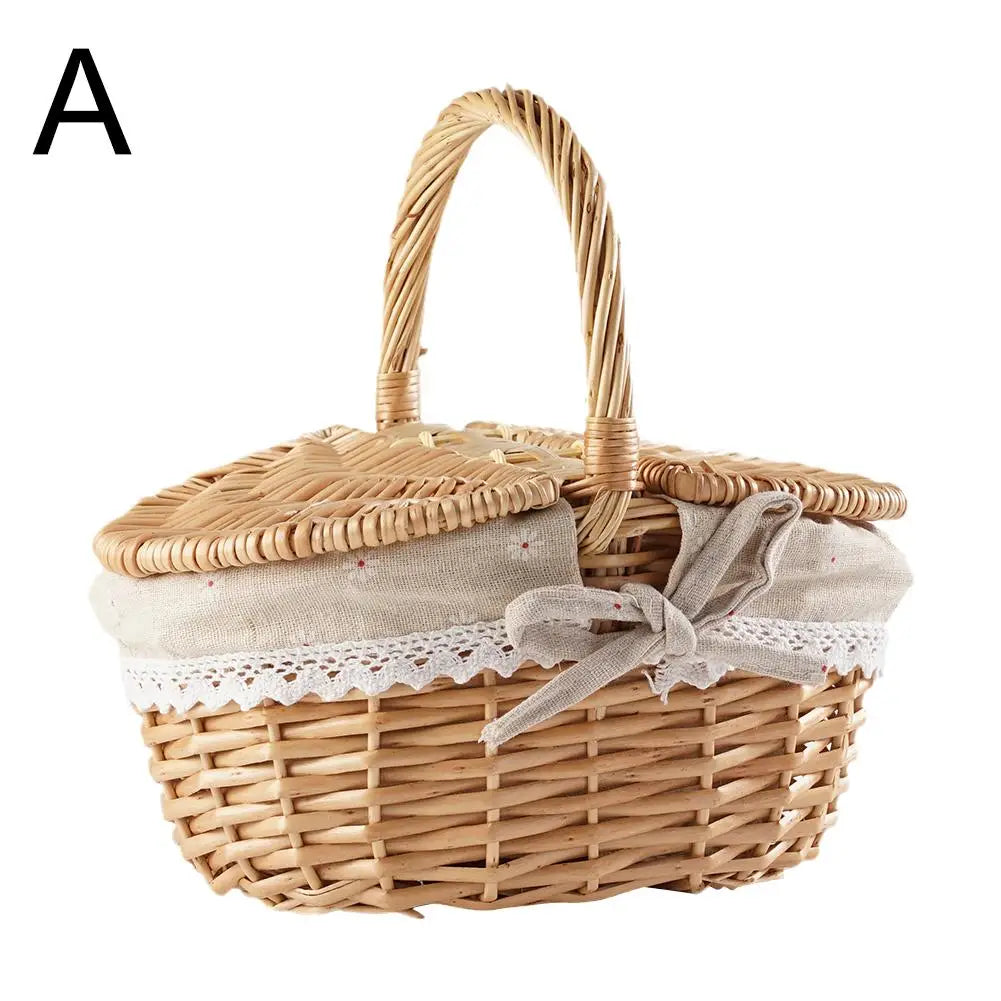 Willow Woven Wicker Picnic Basket