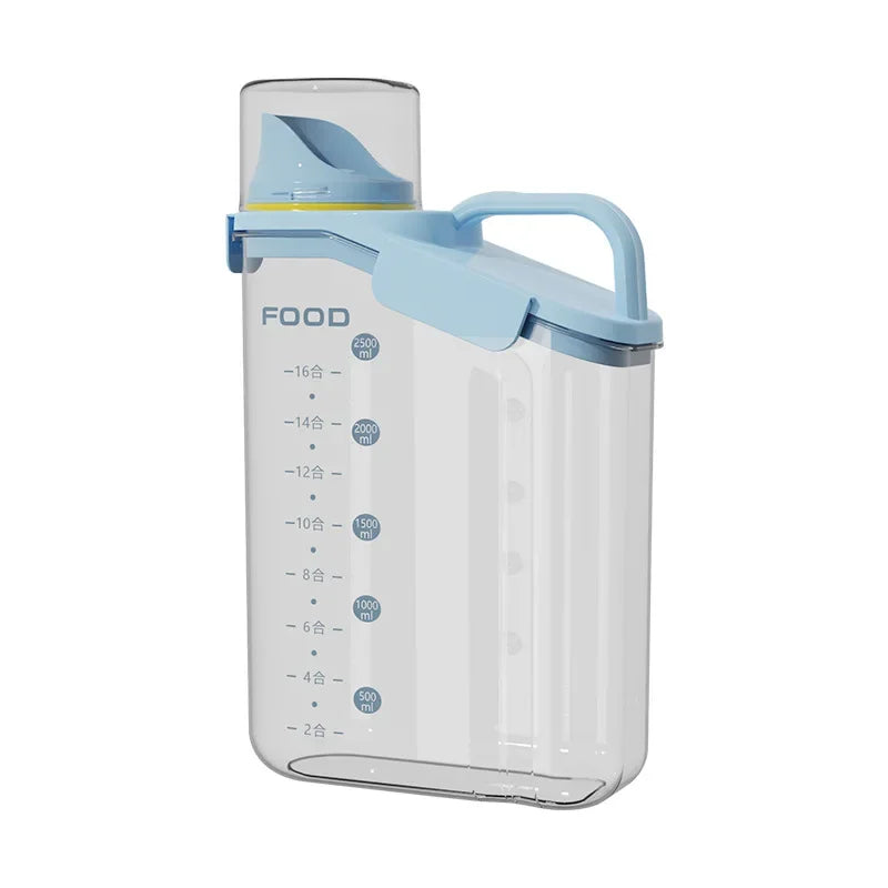 Airtight Food Storage Container with Pour Spout & Measuring Cup – Cereal & Grain Dispenser