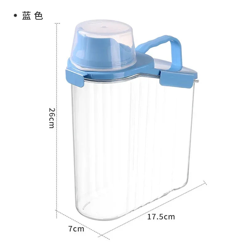 Airtight Cereal Storage Container 1.5L with Pouring Spout & Measuring Cup