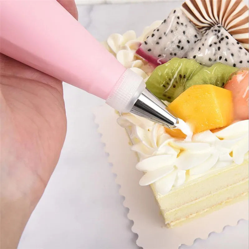 4pc Reusable Silicone Piping Bags – Icing Bags for Cake Decorating
