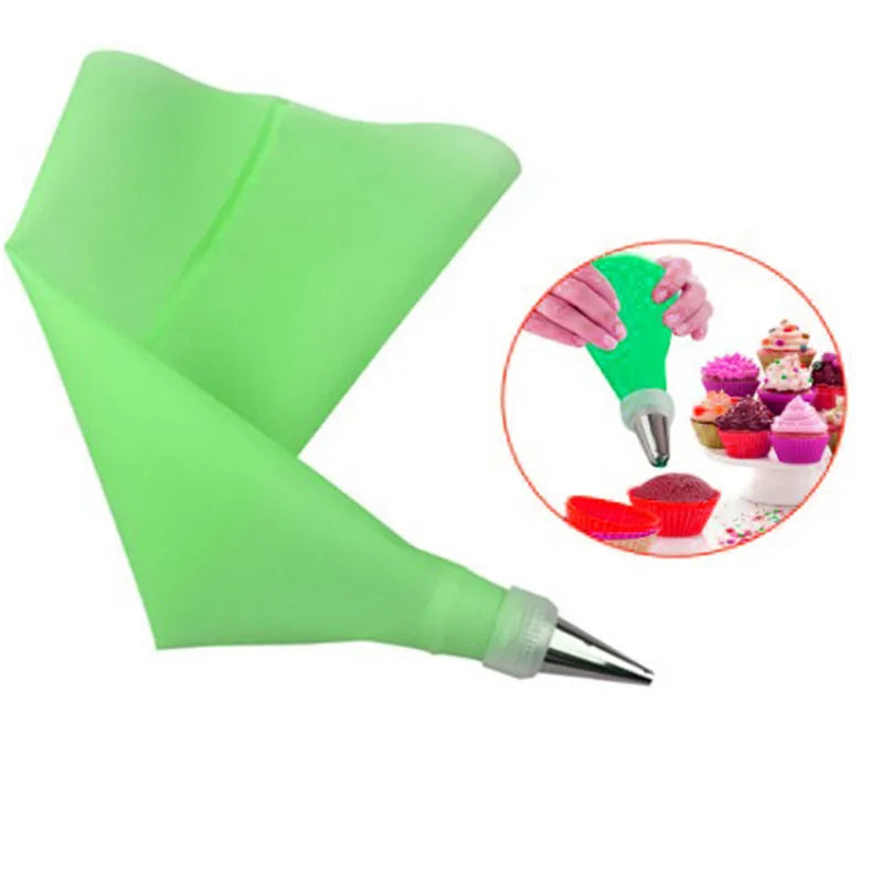 4pc Reusable Silicone Piping Bags – Icing Bags for Cake Decorating