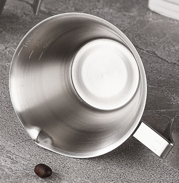 100ml Stainless Steel Espresso Extraction Cup – Coffee Cup with Scale for Home or Café Use