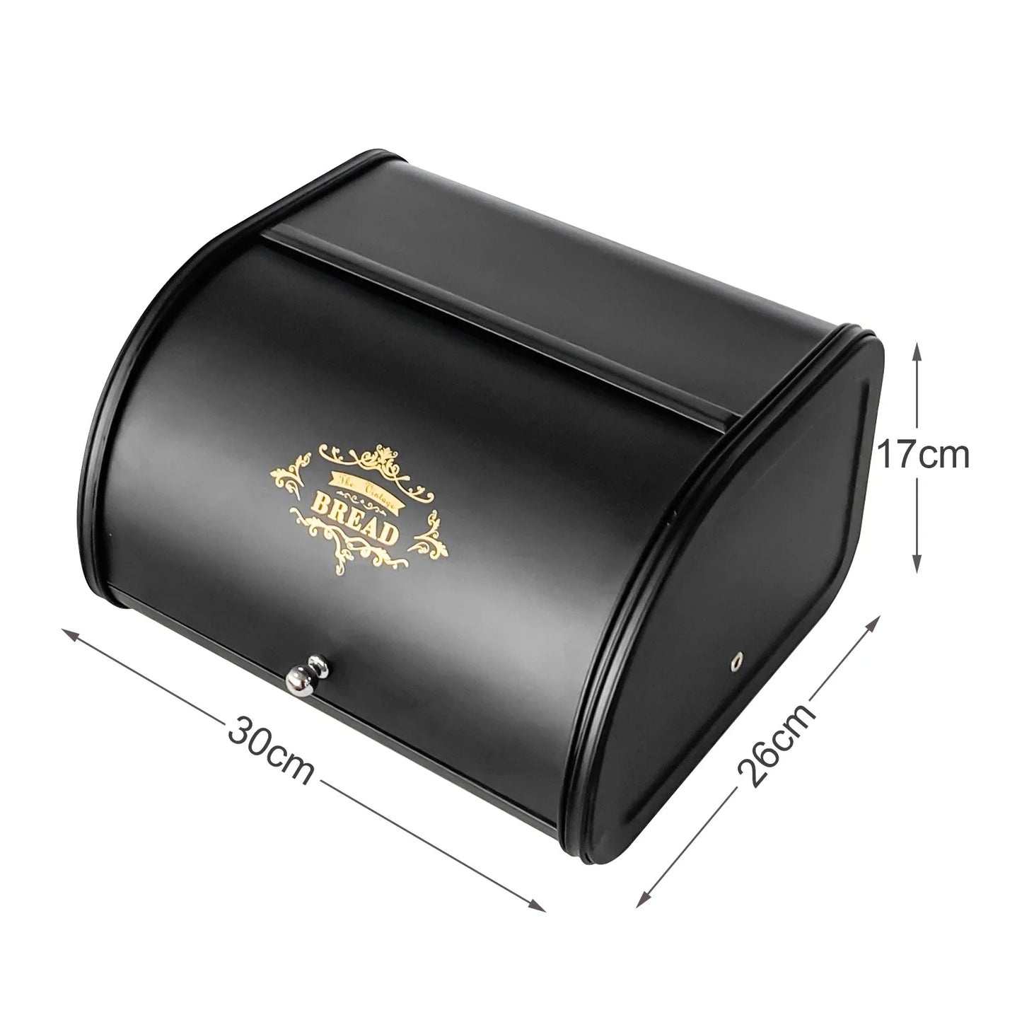 Metal Bread Storage Box – Carbon Steel Clamshell Bin for Keeping Bread Fresh