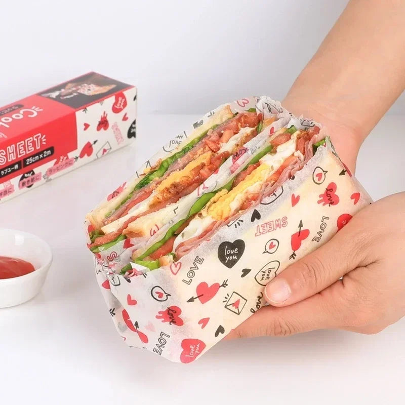 Non-Stick Parchment Baking Sheets – Tear-to-Size Oven Paper for Cooking & Food Wrapping
