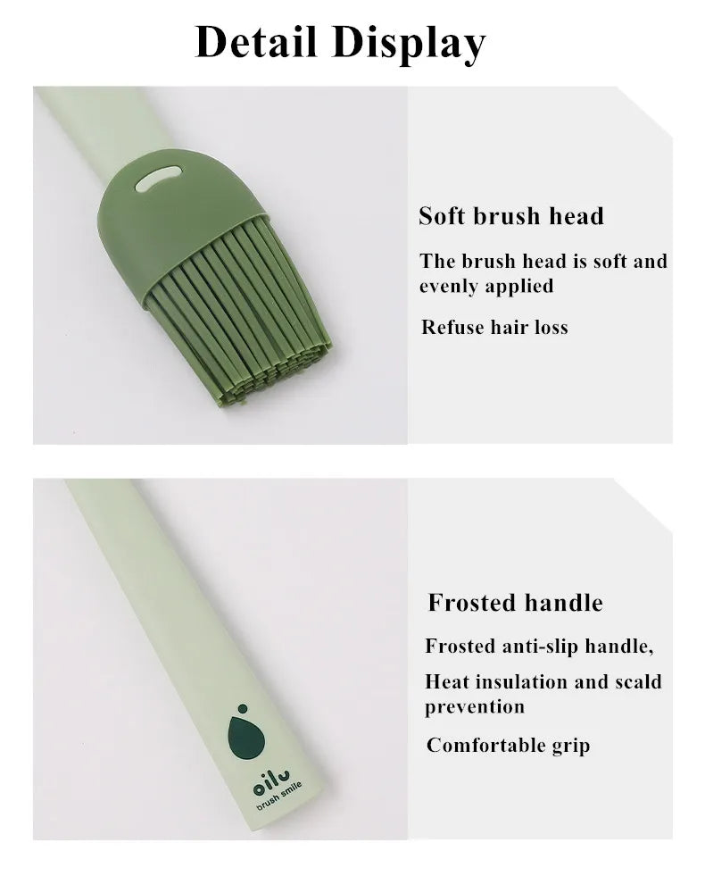 Silicone BBQ Oil Brush – Heat Resistant Basting Brush for Baking, Grilling and Cooking