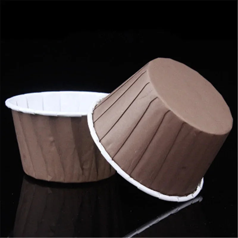 50pcs Gold Muffin Cupcake Liners – Oilproof Baking Cups for Weddings, Parties and Events