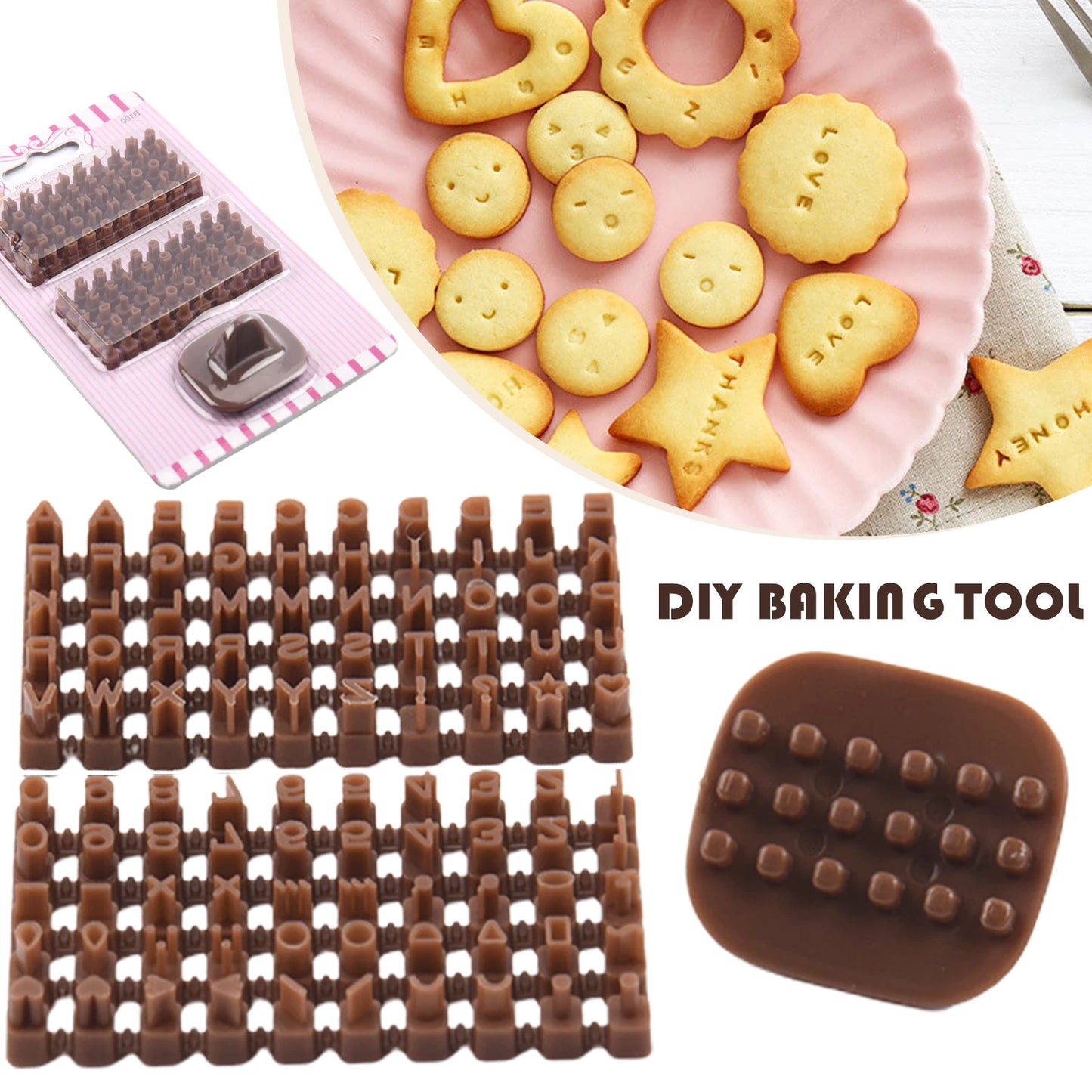 Alphabet Cookie Decorating Stamps – Letter Mould Set for Fondant, Biscuits & Crafts
