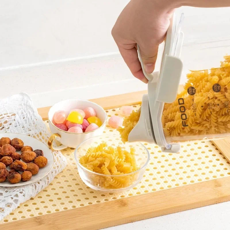 Airtight Cereal Storage Container 1.5L with Pouring Spout & Measuring Cup