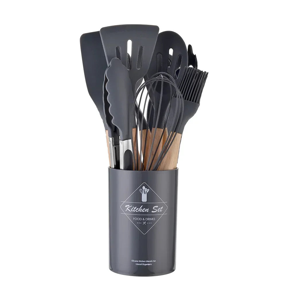 12Pcs Silicone Cooking Utensils Set