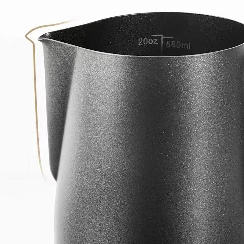 Stainless Steel Milk Frothing Jug – Latte Art Pitcher with Spout for Baristas, 350–600ml