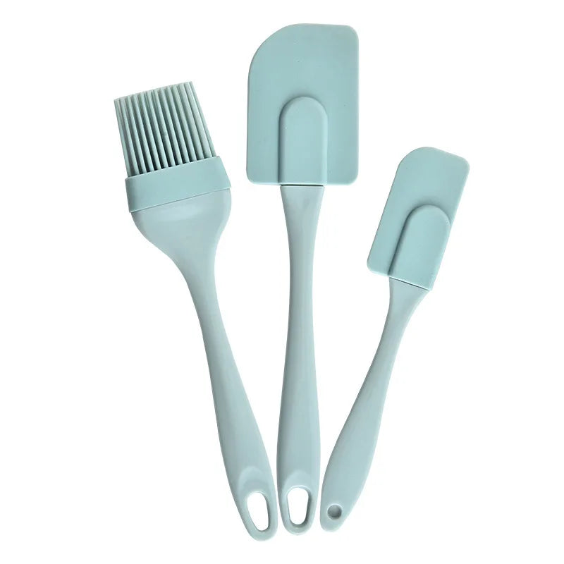 3pcs Silicone Spatula & Brush Set – Non-Stick Cake Scraper Tools for Baking & Icing