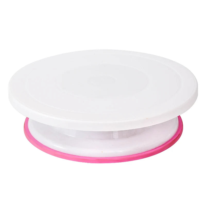 Macaron Rotating Cake Turntable – 11" Revolving Stand for Cake Decorating and Baking
