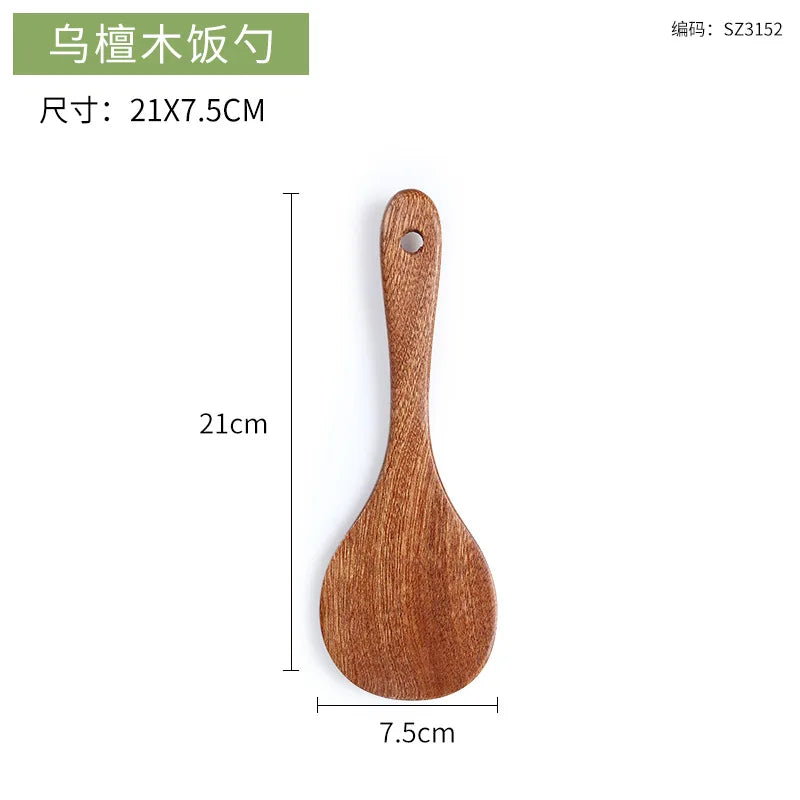 Wooden Cooking Utensils – Non-Stick Safe Kitchen Tools for Frying & Stirring