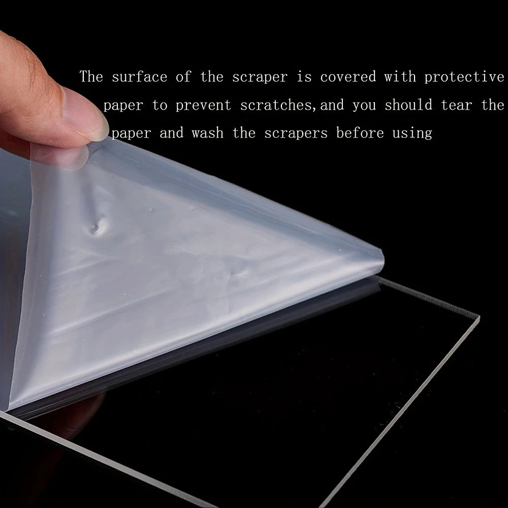 Acrylic Cake Scraper – Transparent Baking Spatula for Decorating and Smoothing Cakes