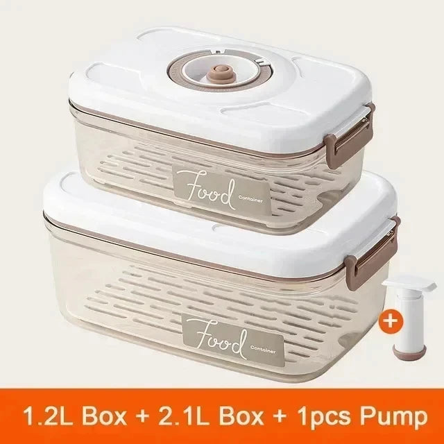 Food Vacuum Storage Box with Pump – Airtight Large Capacity Kitchen Container