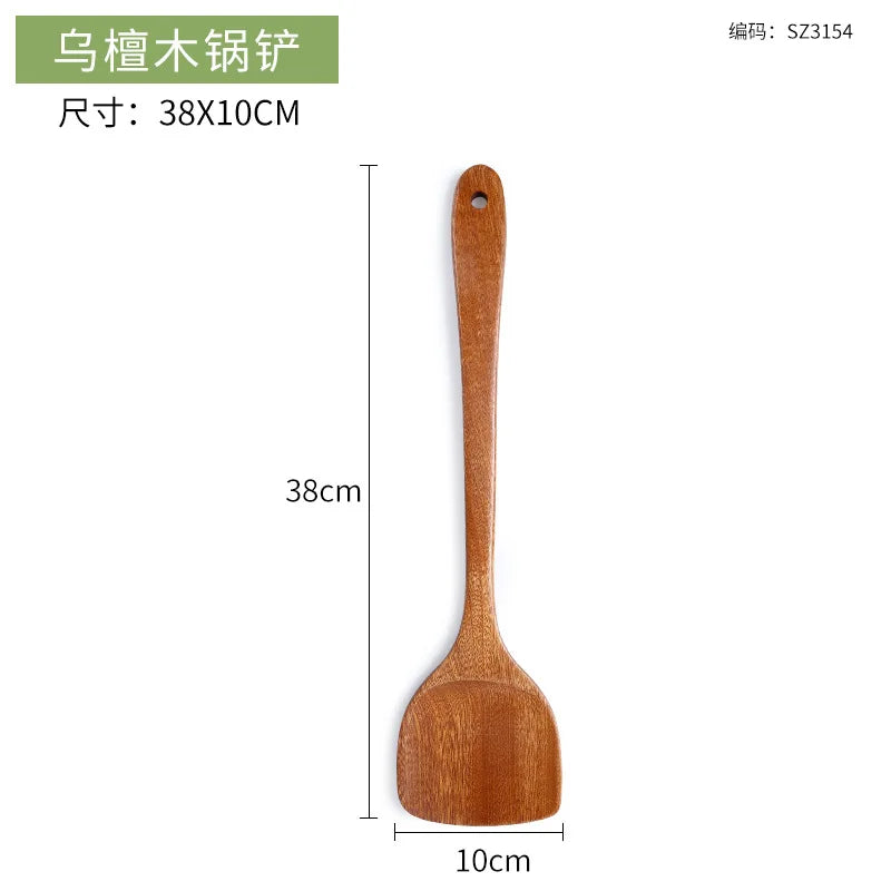 Wooden Cooking Utensils – Non-Stick Safe Kitchen Tools for Frying & Stirring