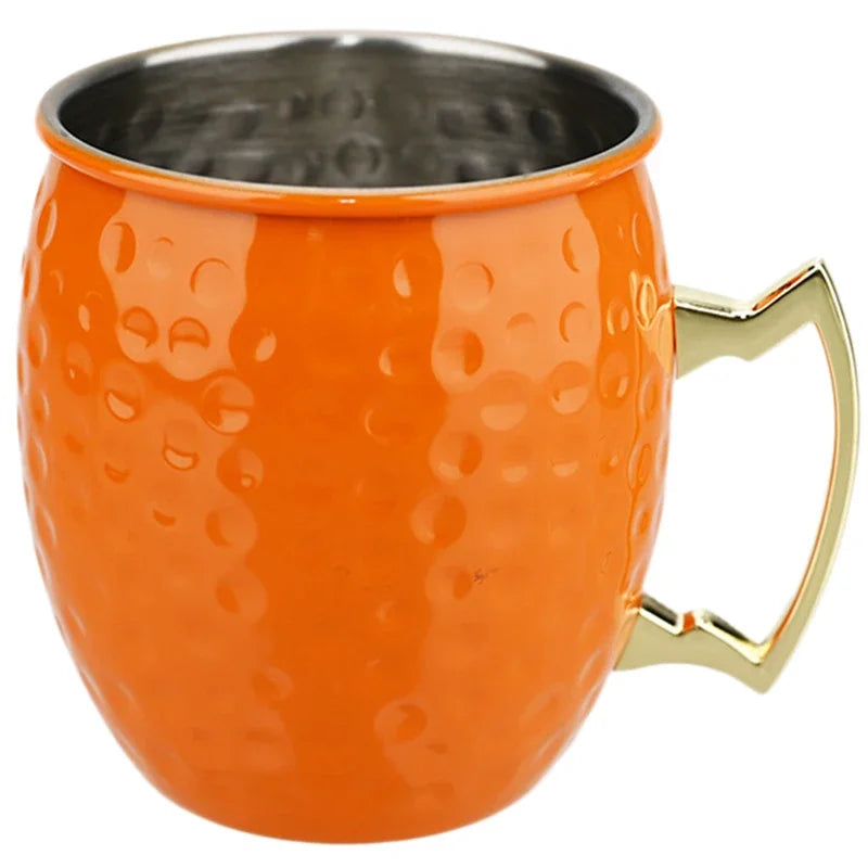 550ml Moscow Mule Mug – Hammered Copper-Plated Stainless Steel Cocktail & Beer Cup