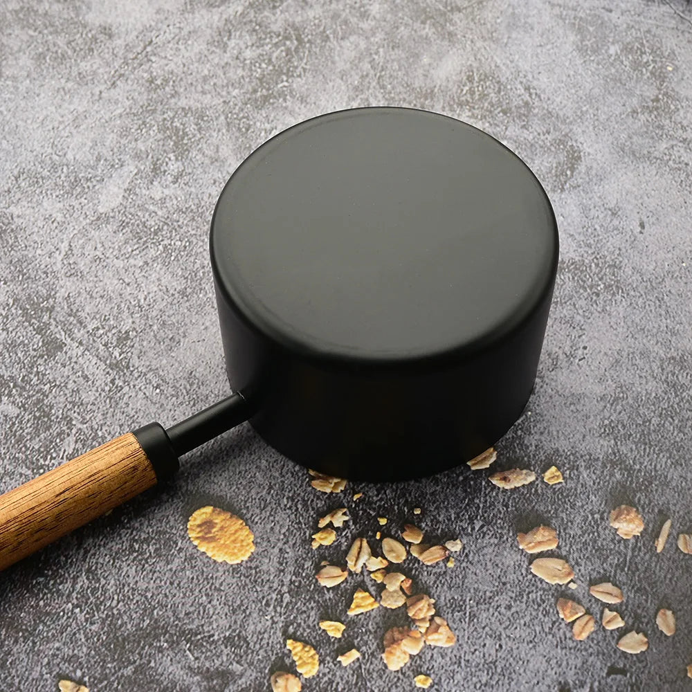 Gold Stainless Steel Measuring Cups and Spoons Set – Wooden Handle Baking and Coffee Tools